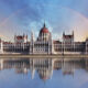 Budapest - Parliament.with reflection in Danube